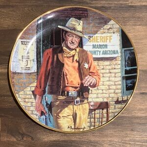 Vintage Limited Edition John Wayne Collector Plate
